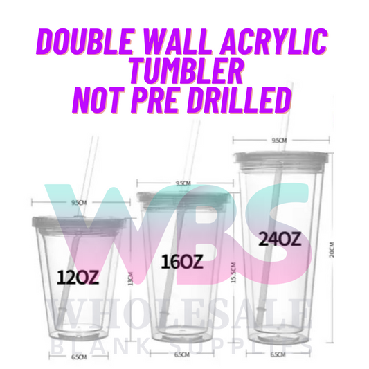 🏟️ ACRYLIC STADIUM SNOWGLOBE TUMBLERS – 12oz | 16oz | 24oz ✨ not pre-drilled