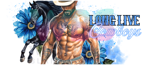 16oz UV DTF Libbey Wrap Tatt Boy Cowboy Long Live Cowboys  #327