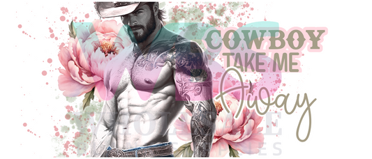 16oz UV DTF Libbey Wrap Tatt Boy Cowboy Cowboy take me away #338