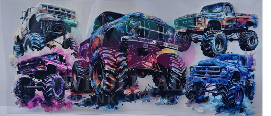 16oz UV DTF Libbey Wrap Trucks Four Wheel Drive Monster Trucks 4wd #376