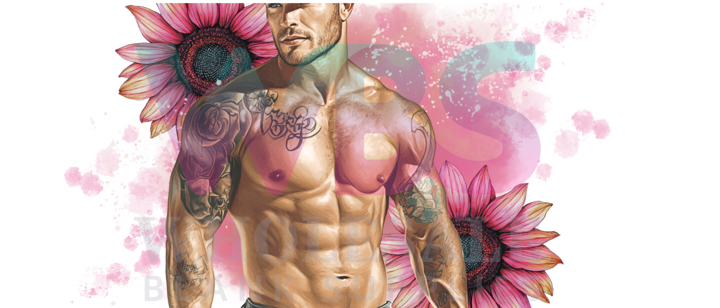 16oz UV DTF Libbey Wrap Tatt Boy Cowboy pink #316