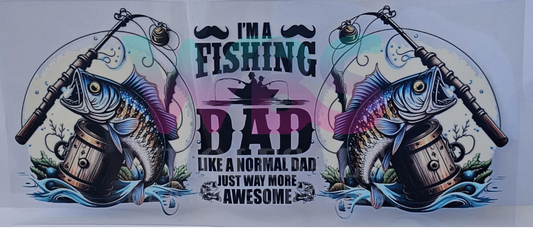 16oz UV DTF Libbey Wrap Fishing Dad Awesome #362
