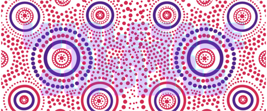 16oz UV DTF Libbey Wrap Aboriginal Indigenous Dot Art Work Painting Circles Blue #A343