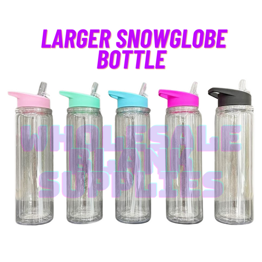 🧊 15oz Larger Snowglobe Drink Bottle  💦