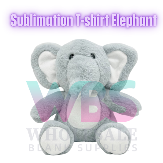 🐘 Elephant Plush with Removable T-Shirt – 30cm
