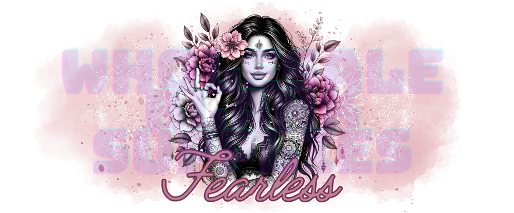 16oz UV DTF Libbey Wrap Tatt Girl Fearless #A241