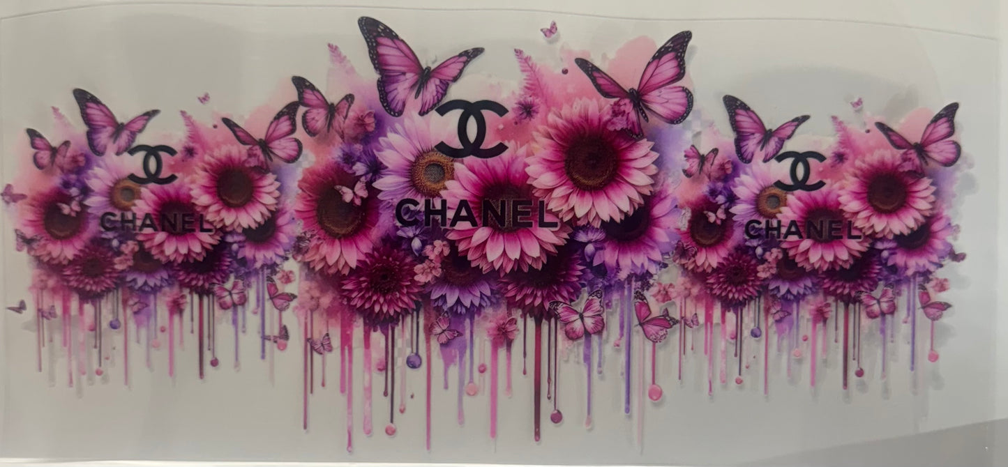 16oz UV DTF Libbey Wrap Designer drip Chanel  W148