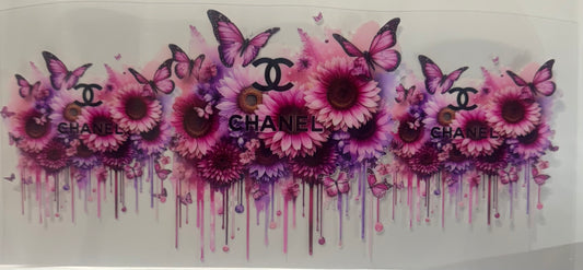 16oz UV DTF Libbey Wrap Designer drip Chanel  W148