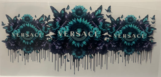 16oz UV DTF Libbey Wrap Designer drip Versace W149