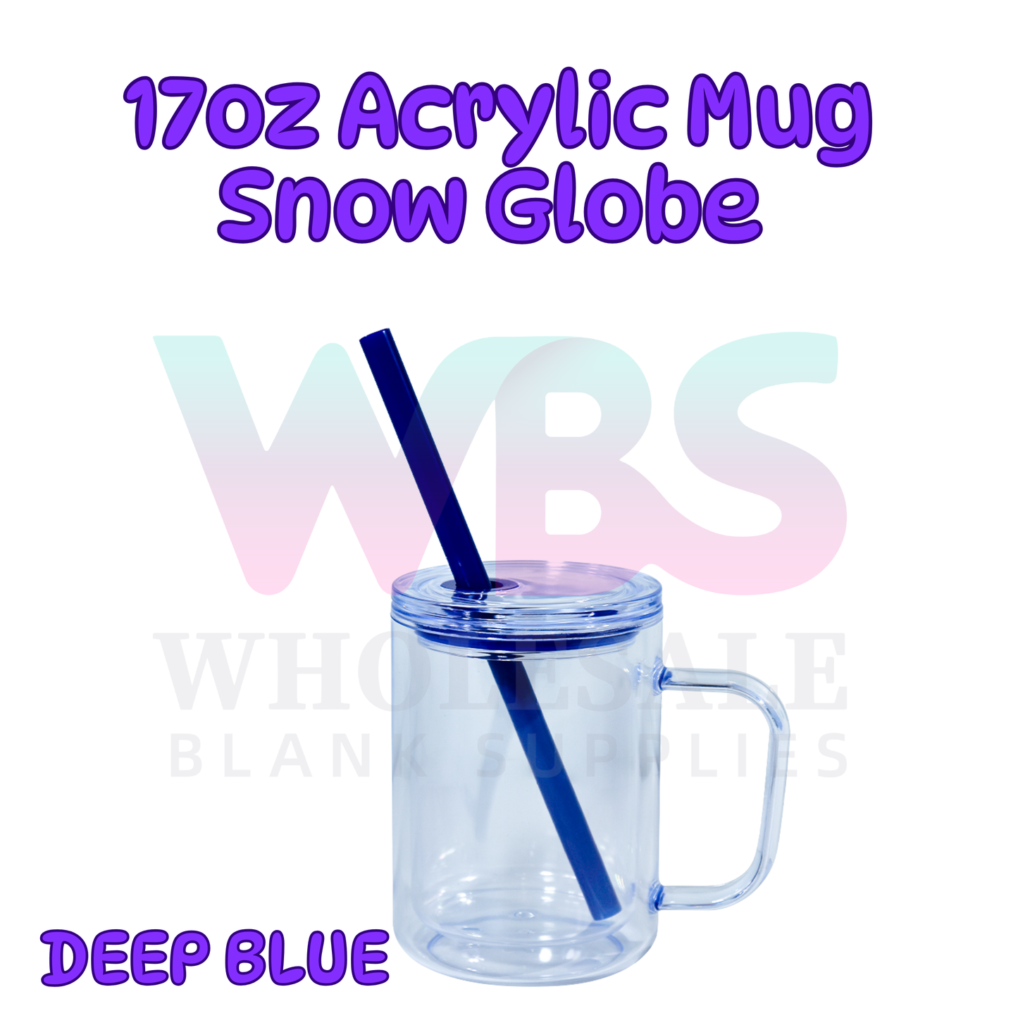 🌈 ACRYLIC 17oz Snow Globe Mug 💦 Seal Coloured EOFY