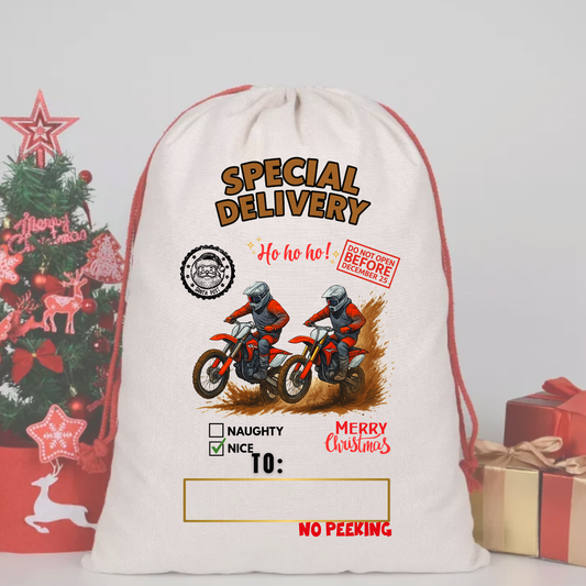 MOTORBIKE DIRTBIKE WBS18 SACK DTF – SPECIAL DELIVERY DTF Print  🎅💌 pre order