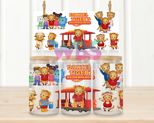 16oz UV DTF Libbey Wrap Daniel Tiger Kids #W65
