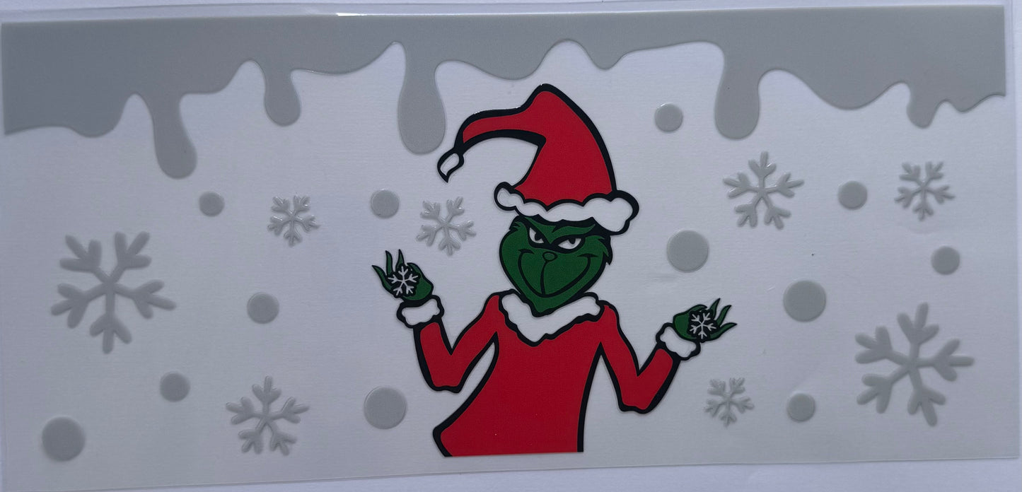 16oz UV DTF Libbey Wrap Christmas W115