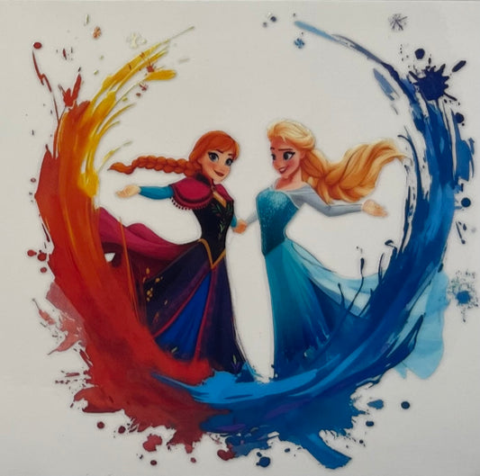 UV DTF Decal - Frozen Elsa Anna Swirl #D65