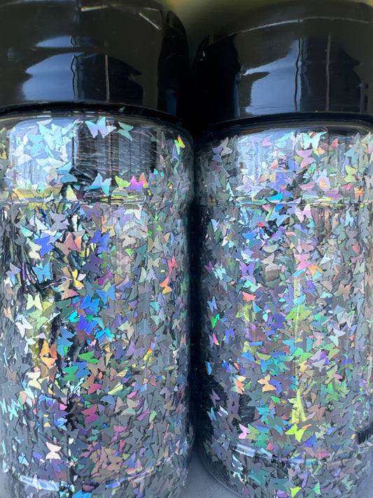 Shapes Glitter | 75gm | Silver Butterfly