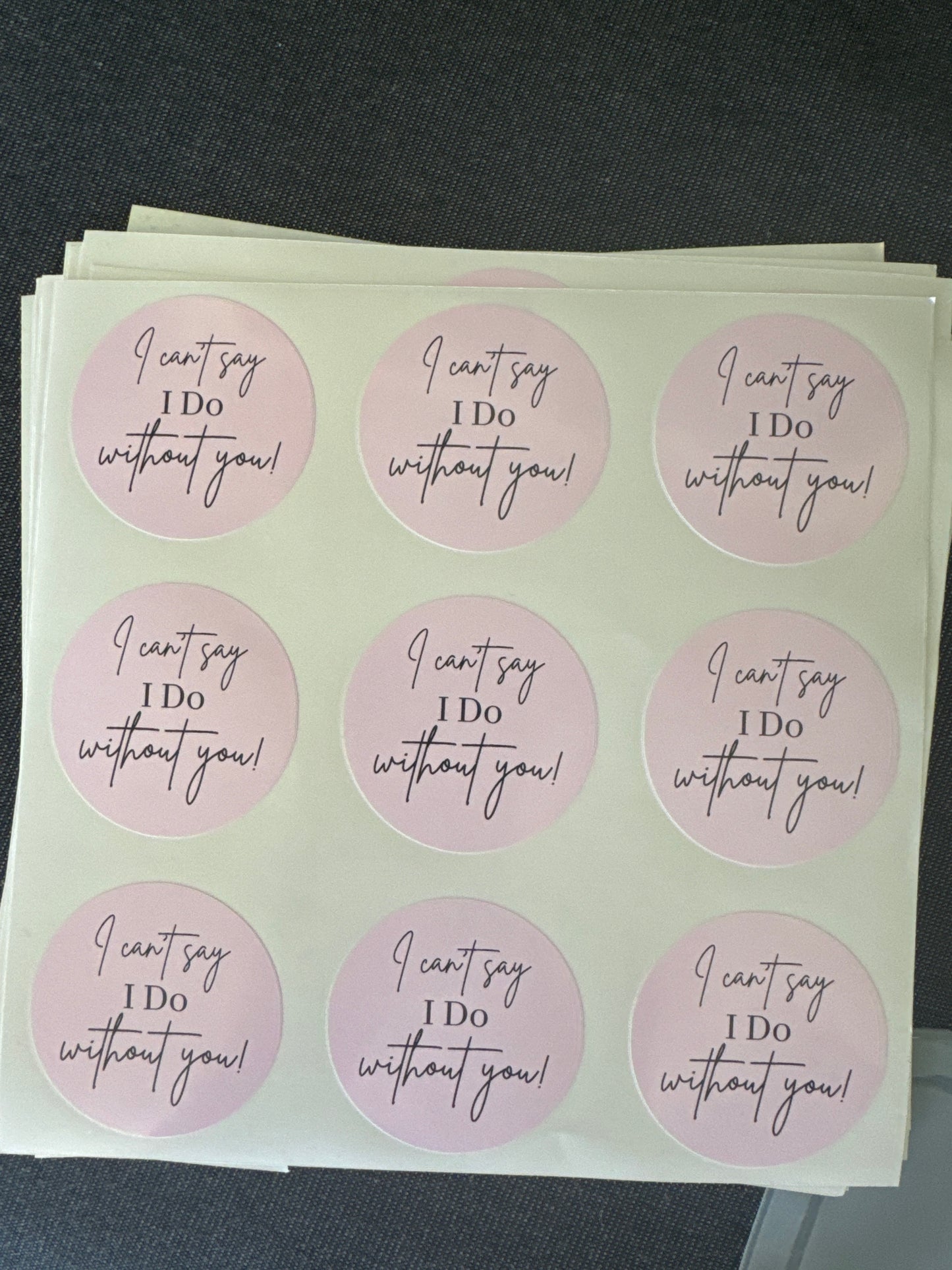 Circle  pink   sticker, I can’t say I do without you - 5.5cm