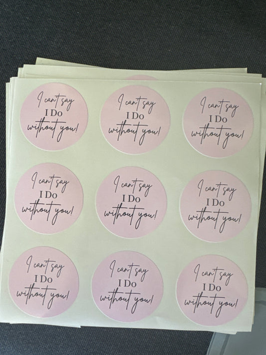 Circle  pink   sticker, I can’t say I do without you - 5.5cm