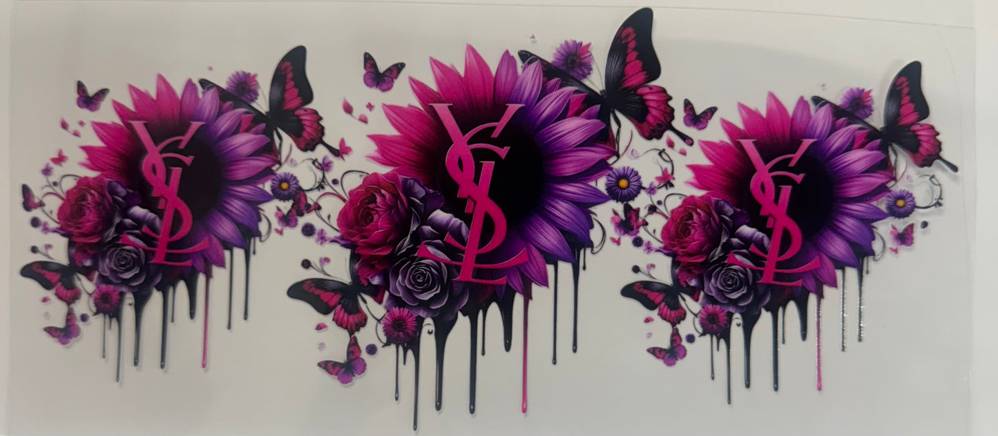 16oz UV DTF Libbey Wrap Designer drip YSL Yves Saint Laurent  W146