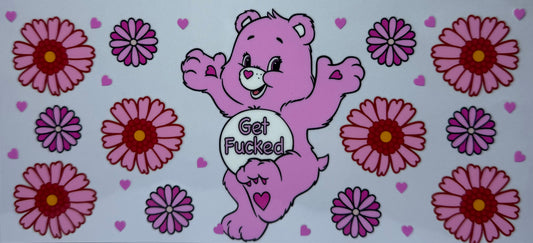 16oz UV DTF Libbey Wrap Care Bear get fucked #573