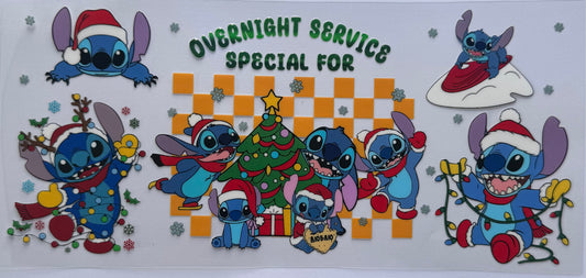 16oz UV DTF Libbey Wrap Christmas W112