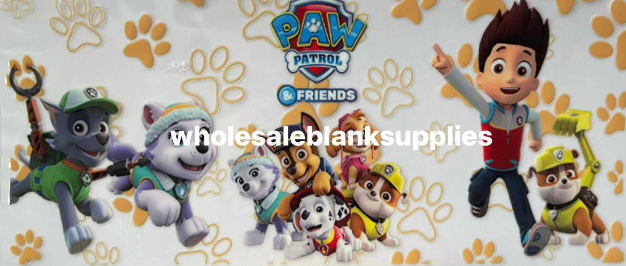 16oz UV DTF Libbey Wrap Paw Patrol WBS #47