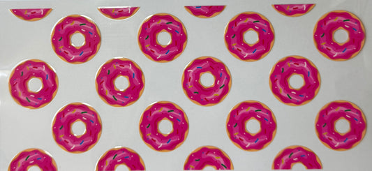 16oz UV DTF Libbey Wrap pink donuts #678