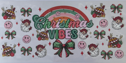 16oz UV DTF Libbey Wrap Christmas W90