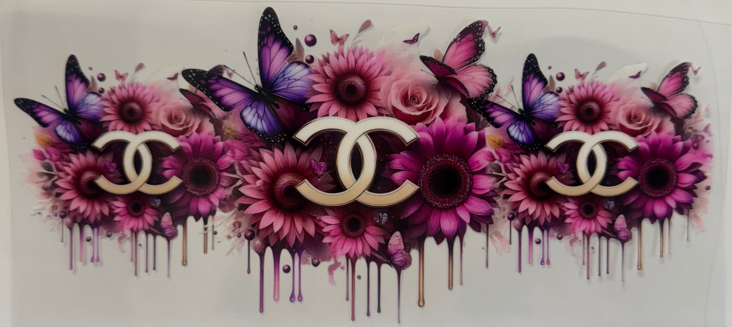 16oz UV DTF Libbey Wrap Designer drip Chanel  W147