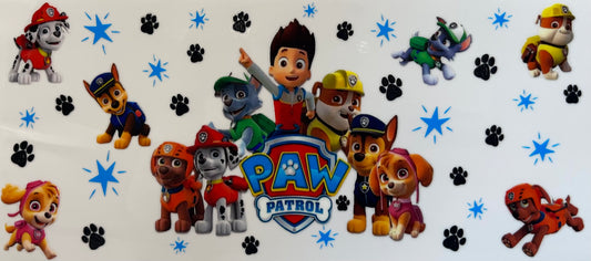 16oz UV DTF Libbey Wrap Pawpatrol Blue Star