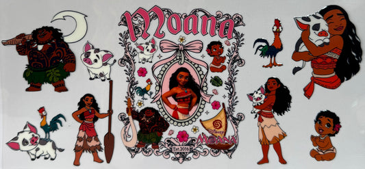 16oz UV DTF Libbey Wrap moana and friends  #967