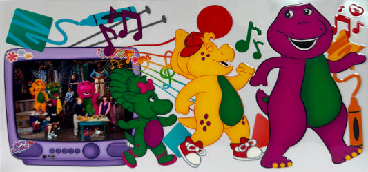 16oz UV DTF Libbey Wrap Barney & friends music #953