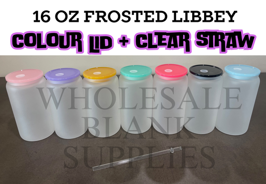 frosted libbey and colour lid wholesale blanks