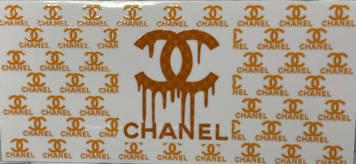 16oz UV DTF Chanel Drip #608