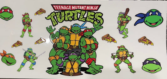 16oz UV DTF Libbey Wrap TMNT teenage Mutant Ninja Turtles #836