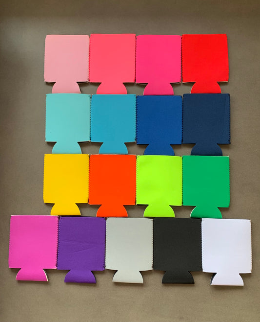Blank Stubby Holders|  Foldable Blank Can Stubby Cooler | Neoprene