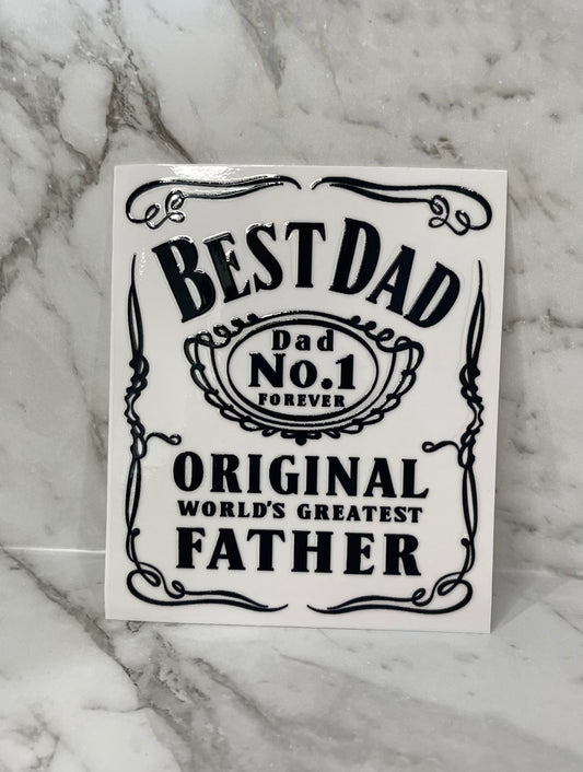 UV DTF Decal - Jack Daniels Best Dad #D25