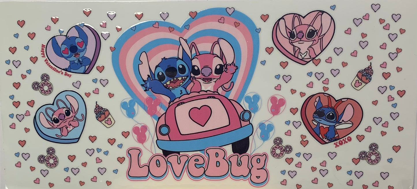 16oz UV DTF Libbey Wrap Love Bug Stitch #22