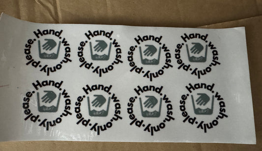 UV DTF Libbey Hand wash Only Cup Care Labels handwash