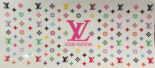 16oz UV DTF Louis Vuitton Pink  #825