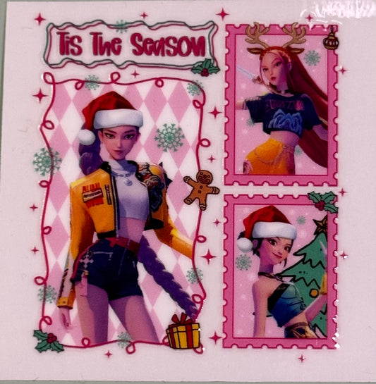 UV DTF Decal - HUNTRIX KPOP TIS THE SEASON CHRISTMAS SODA POP #F6