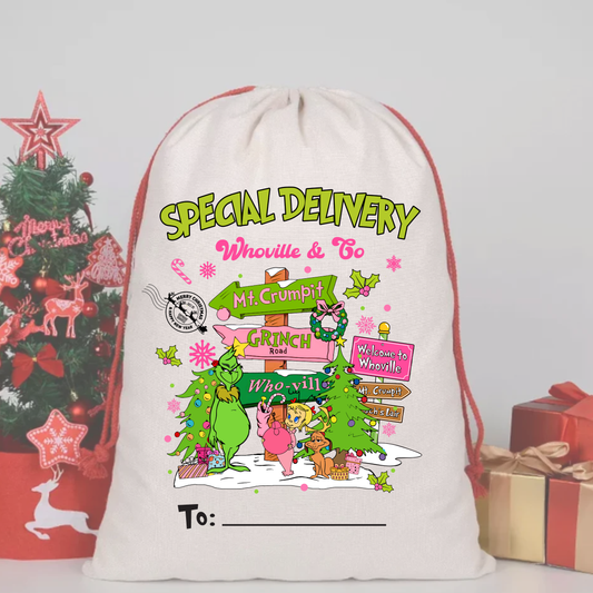 GRINCH MT CRUMPIT SACK DTF – SPECIAL DELIVERY DTF Print  🎅💌 pre order OCTOBER