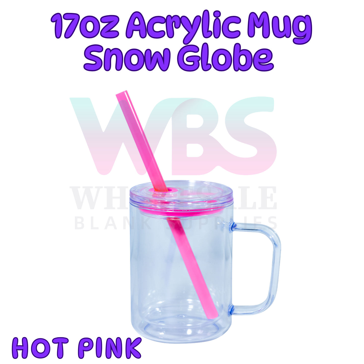 🌈 ACRYLIC 17oz Snow Globe Mug 💦 Seal Coloured EOFY