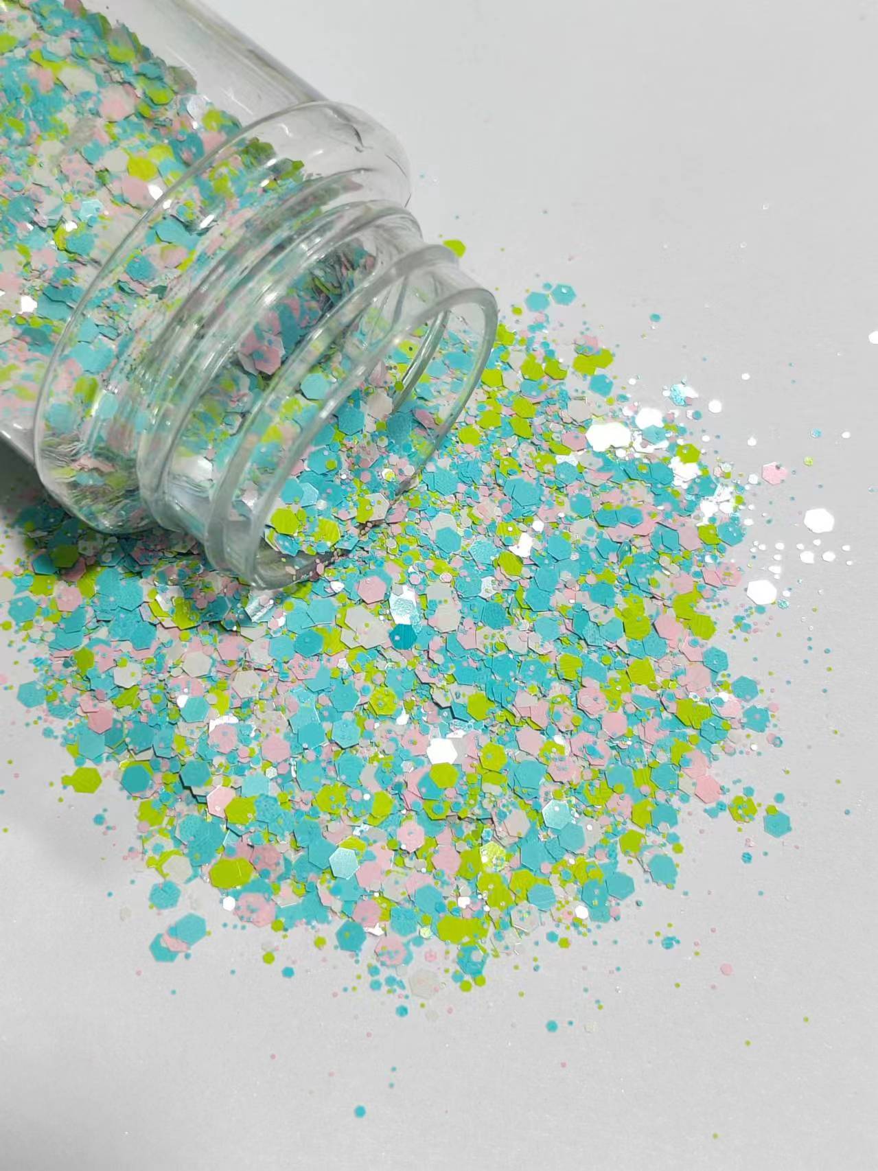 Chunky Glitter | 85gm | Blue Green Pink Mix