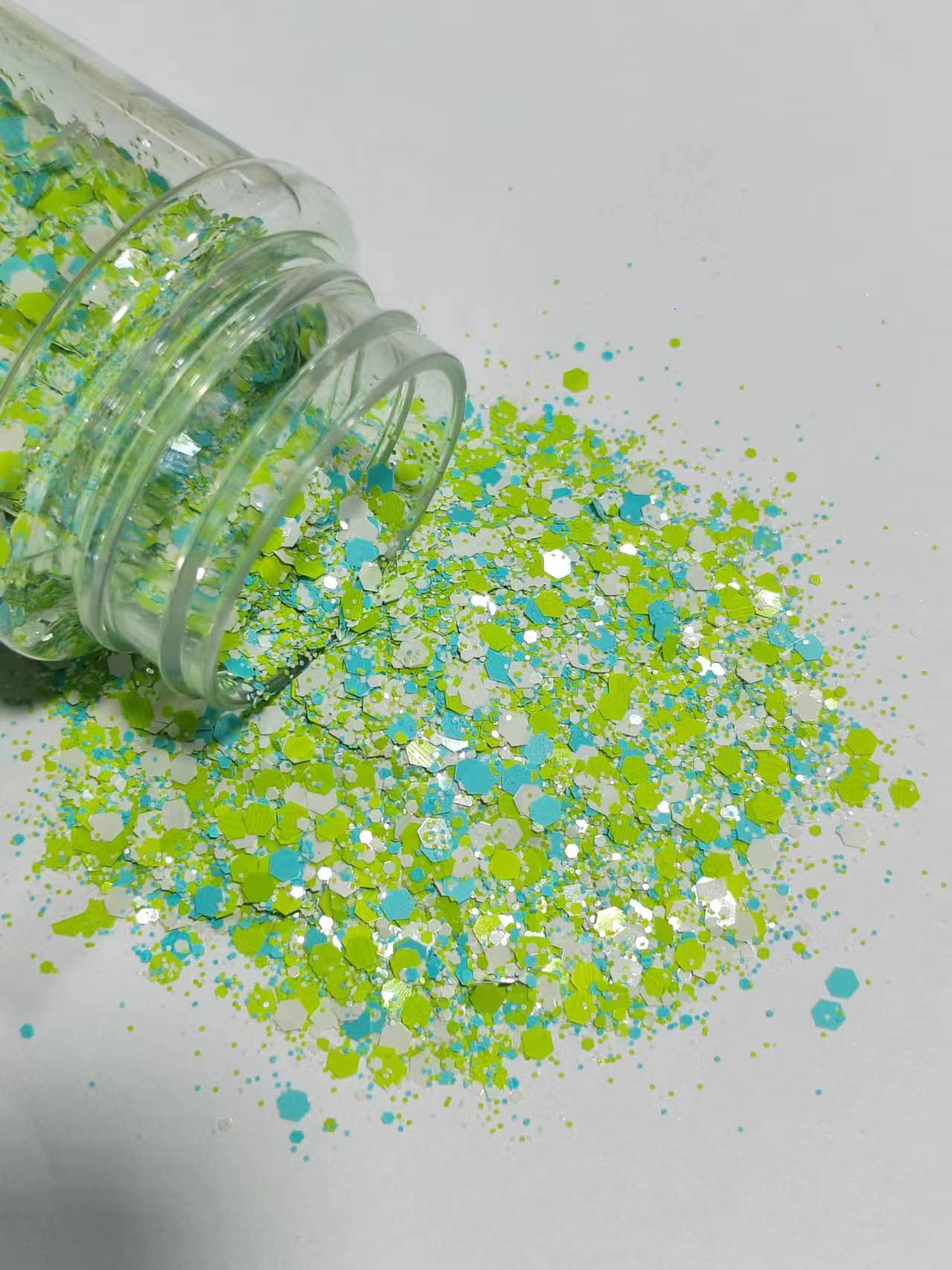 Chunky Glitter | 85gm | Yellow Green Aus Mix