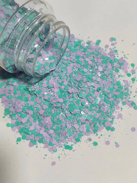 Chunky Glitter | 85gm | Teal Purple Mix