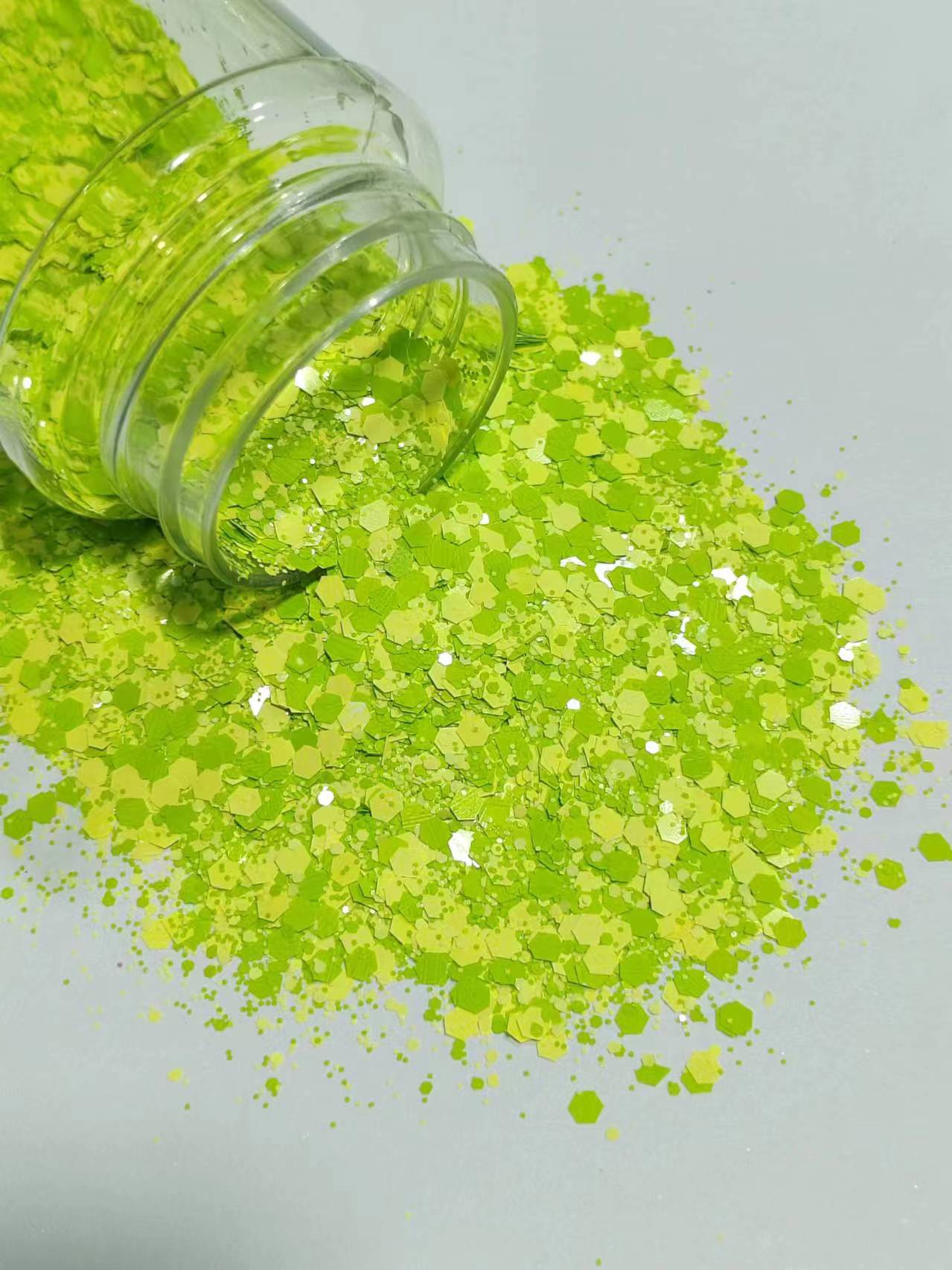 Chunky Glitter | 85gm | Yellow Green Bright Mix