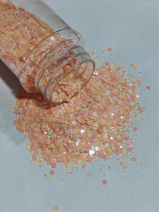 Chunky Glitter | 85gm | Peach Mix