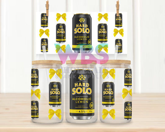 16oz UV DTF Libbey Wrap Hard Solo Yellow Bows #W101