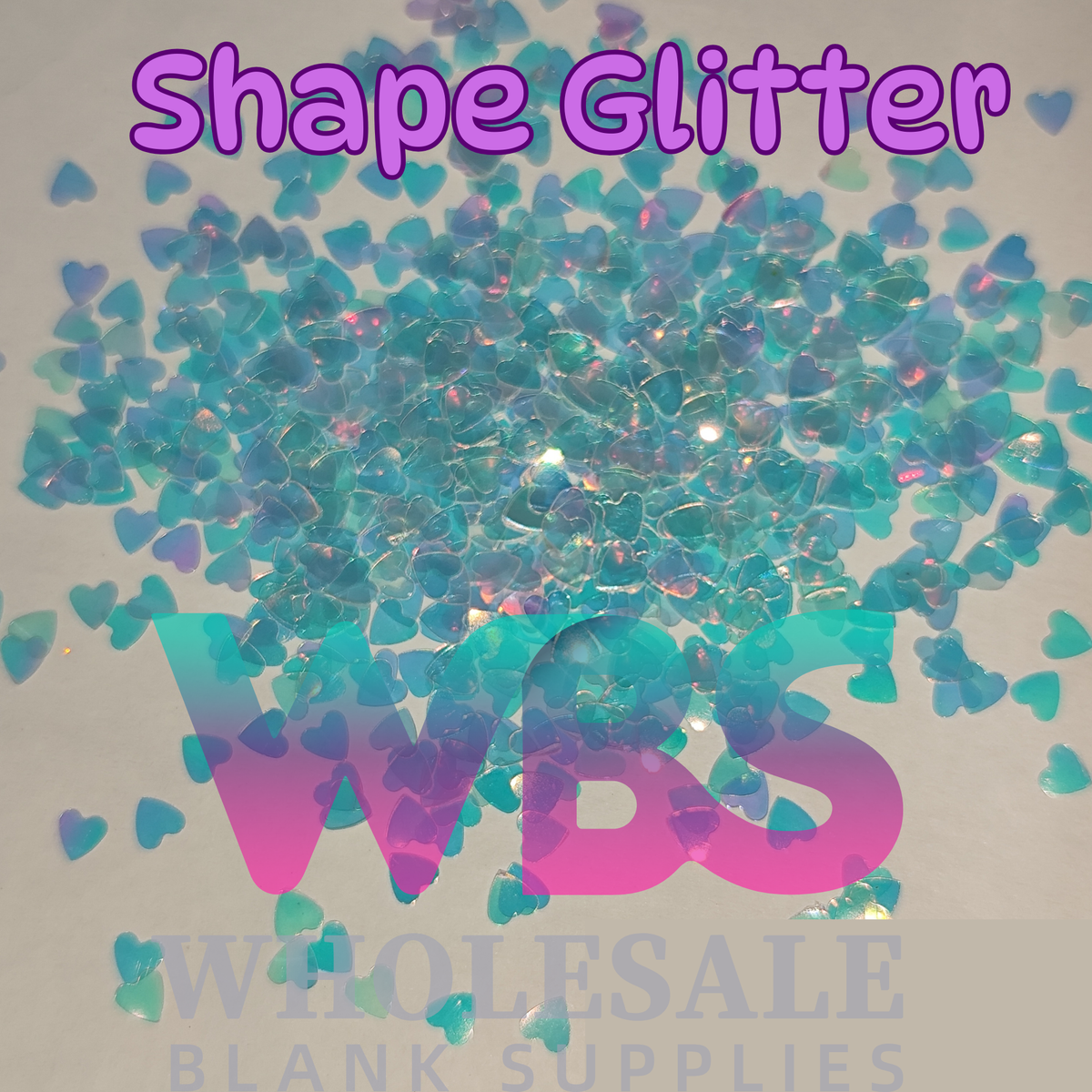 Shapes Glitter | Iridescent Heart 50gm