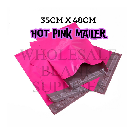 Large Poly Mailer | Hot Pink | 35cm x 48cm